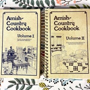 Vintage Amish Country Cookbook Set of 2: Volume I(1979) & Volume II (1986)